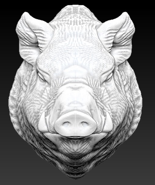 wild boar pig 3d print model in animals 3dexport head solid printable animal cnc hog decor sculpture high polygon hunting trophy wall obj 3D print model - Mito3D