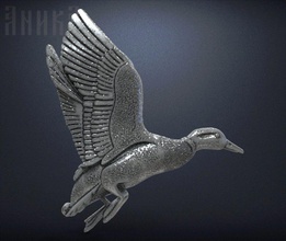 wild duck badge icon pin ensign ideograph favor favour 3d print model - Mito3D