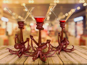 wine glass stand octopus 3d print model in figurines 3dexport 3d print model - Mito3D