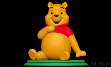 winnie-the-pooh 3d print model in animals 3dexport winnie pooh bear cartoon 3d print model - Mito3D
