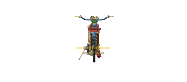 wintage period motorcycle decor motorbike modell 3d print model - Mito3D