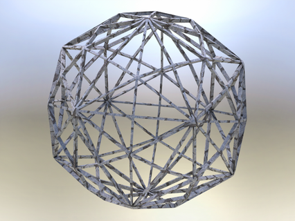 wireframe shape disdyakis triacontahedron mathematical art geometry hexakis icosahedron decakis dodecahedron kisrhombic catalan solid archimedean truncated icosidodecahedron face uniform polygons rhombic snub 3d print model - Mito3D