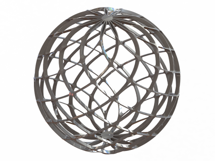 filaire forme géo complexe tordu sphère mathématique art cercle concept lien construction conception élément Cadre géométrique global Balle figure Créatif circulaire classique 3d print model - Mito3D