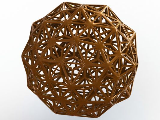 wireframe forma geometrico diamante 3d stampa modello in segni loghi 3dexport geometria modulo sfera figura brillante cristallo cristalli elemento costoso gemma regalo isolato gioiello gioielleria arte matematico 3d print model - Mito3D