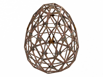 wireframe shape geometric egg signs logos biology complex connect construction decorate decoration easter symbol mesh polygonal science sphere structure art 3d print model - Mito3D