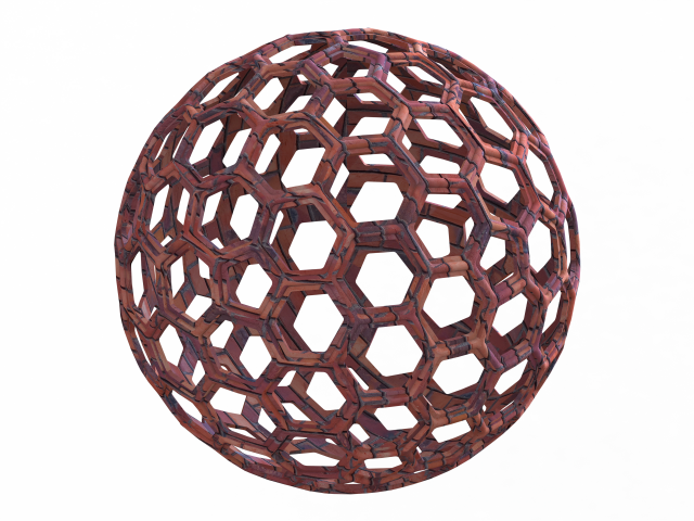 wireframe shape geometric honeycomb sphere mathematical art symmetry dimension line geometry drawing circle polygon structure pattern solid mesh hexagon curve product decorative 3D print model - Mito3D