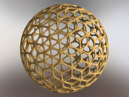 estructura metálica forma geométrico hoja patrón pelota matemático Arte circulo concepto conexión construcción elemento formar cuadro global malla polígono Ciencias símbolo cable 3d print model - Mito3D