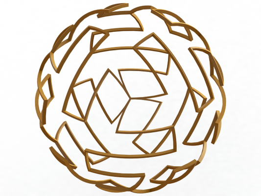tel kafes şekil geometrik telstar top 3d yazdır model in işaretler logolar 3dexport form desen küre mimari yapı konsept çerçeve daire sanat çizgiler geometri sembol 3d print model - Mito3D