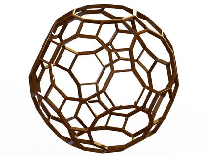 wireframe shape great rhombicosidodecahedron mathematical art archimedean complex design faces magic part pattern plastic polygons polyhedron square symmetry geometric 3d print model - Mito3D