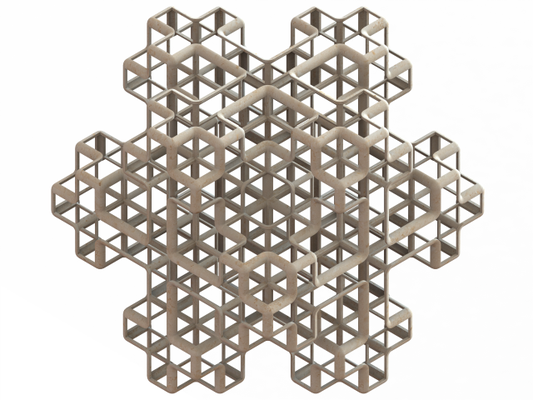 filaire forme principalement flocon neige 3d impression modèle in mathématique art 3dexport mâchoire fractale cubes géométrie cube symétrie paramétrique éponge math géométrique combinaisons central visages bords 3d print model - Mito3D