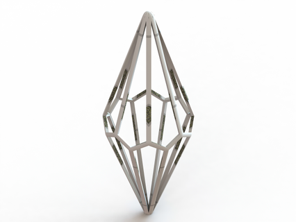 wireframe octogonal trapezoedro matemático arte deltedro infinito cara uniforme poliedro antiprisma geometria simetria romboedro antidipirâmide cristal padrão 3d print model - Mito3D