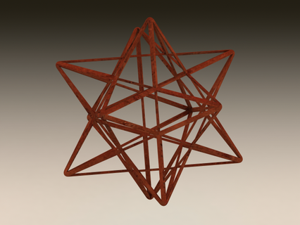 wireframe forma piccolo stellato dodecaedro matematico arte complesso Costruzioni design geometria poliedro non convesso regolare poliedri pentagrammico facce grande icosaedro pentakis isoscele 3d print model - Mito3D