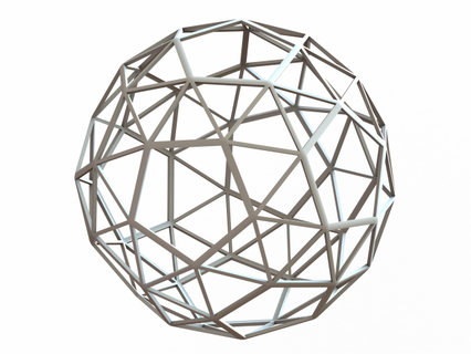 wireframe shape snub dodecahedron mathematical art geometry icosidodecahedron archimedean solid isogonal regular polygon faces coxeter truncated geometric design math modern 3d print model - Mito3D