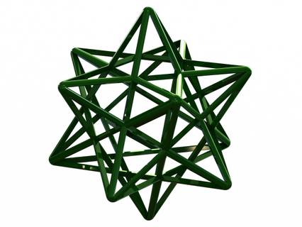 wireframe shape stellated dodecahedron mathematical art abstract complex figure form geometric futuristic geometry polyhedra polyhedron seamless solid stars stellate plastic printable 3d print model - Mito3D