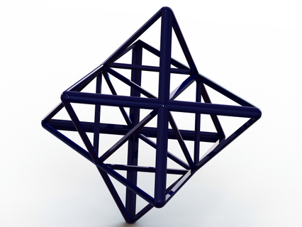 wireframe estrelado octaedro matemático arte composto tetraedro pirâmide complexo pirâmides figuras mistério poliedro matemáticos rostos regular triângulos ângulos plástico imprimível Projeto 3d print model - Mito3D