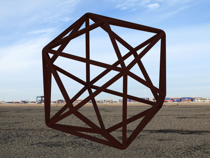 wireframe shape tetrakis hexahedron mathematical art geometry tetrahexahedron hextetrahedron cube kiscube catalan solid truncated octahedron archimedean disdyakis hexakis tetrahedron dual omnitruncated barycentric 3d print model - Mito3D