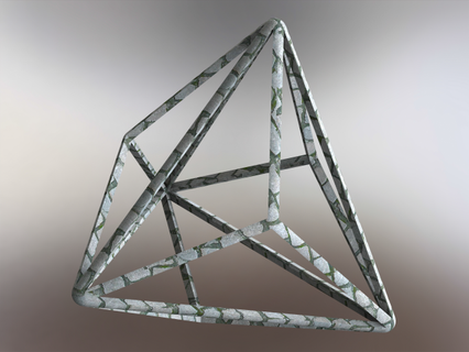 filaire forme triakis tétraèdre mathématique art géométrie cystétraèdre catalan solide archimédien tronqué triangulaire pyramide cartésien coordonnées tétartoïde cube visage sommet bord symétrie 3d print model - Mito3D