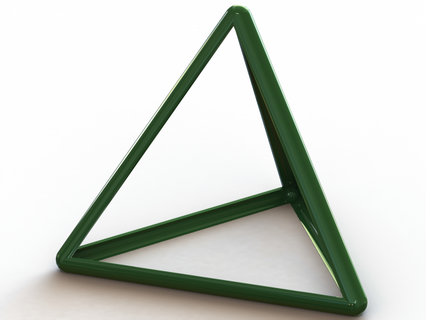 estructura metálica tetraedro matemático Arte bordes cerrado bucles forma diseño sencillo geometría sólidos platónico colores aislado blanco antecedentes 3d impresora impresión imprimible 3d print model - Mito3D