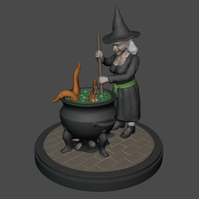 witch brewery free 3d print model in woman 3dexport witchcraft potion devil halloween medieval monster sorcery magic rpg swamp secret occult tentacle octopus cauldron 3d print model - Mito3D
