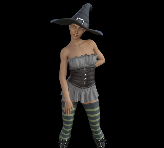 bruxo pé mulher Bruxas 3D print model - Mito3D