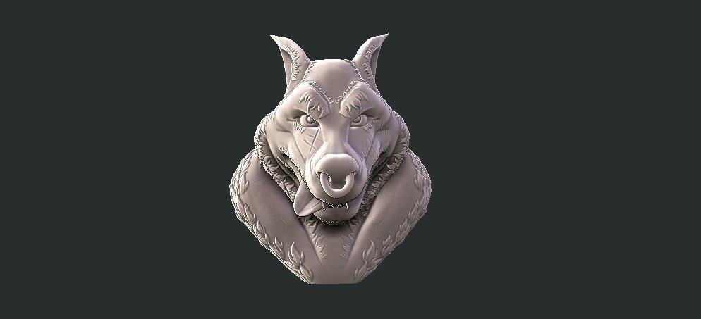 wolf 3dmodel print 3D print model - Mito3D