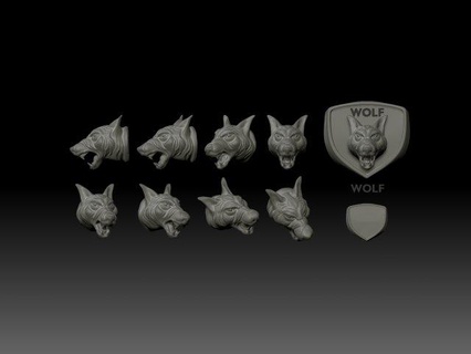 lobo escultura 3dprint Moda juguetes animal 3d print model - Mito3D