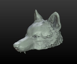 wolf deckel 3d drucken modell münzen abzeichen 3dexport werwolf maske fasion 3d print model - Mito3D