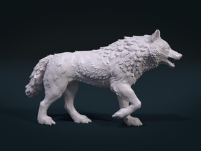 wolf figure 3d print model in figurines 3dexport beast canine carnivora creature statue figurine forest 3d print model - Mito3D
