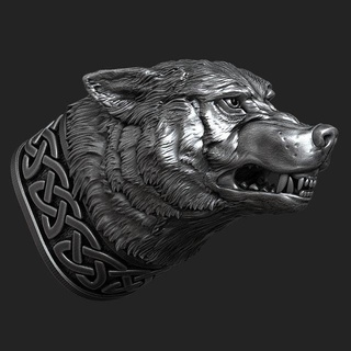 wolf head sculpture animal 3d print model - Mito3D
