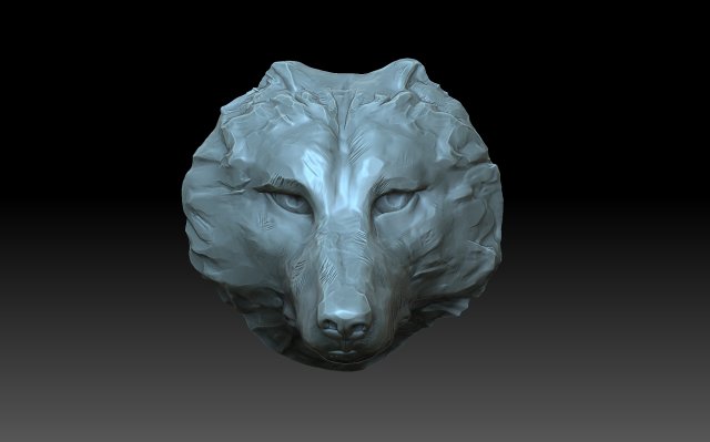 Wolf Schnauze Kopf Wolfskopf Lupus cnc Figur Tier stilisiert 3D print model - Mito3D