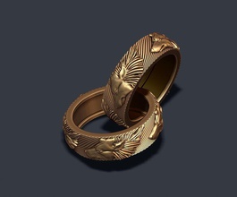 lobo anel de casamento vestuário o cad engajamento ouro a cabeça jóia jóias do sexo masculino os homens natureza colar rhino anéis prata weding wolfes 3d print model - Mito3D