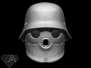wolfenstein canalha capacete 3d impressão modelo in jogos acessórios 3dexport solda soldados mascarar airsoft cosplay bruxas guerreiro cavaleiro invasor armaduras brinquedo 3d print model - Mito3D