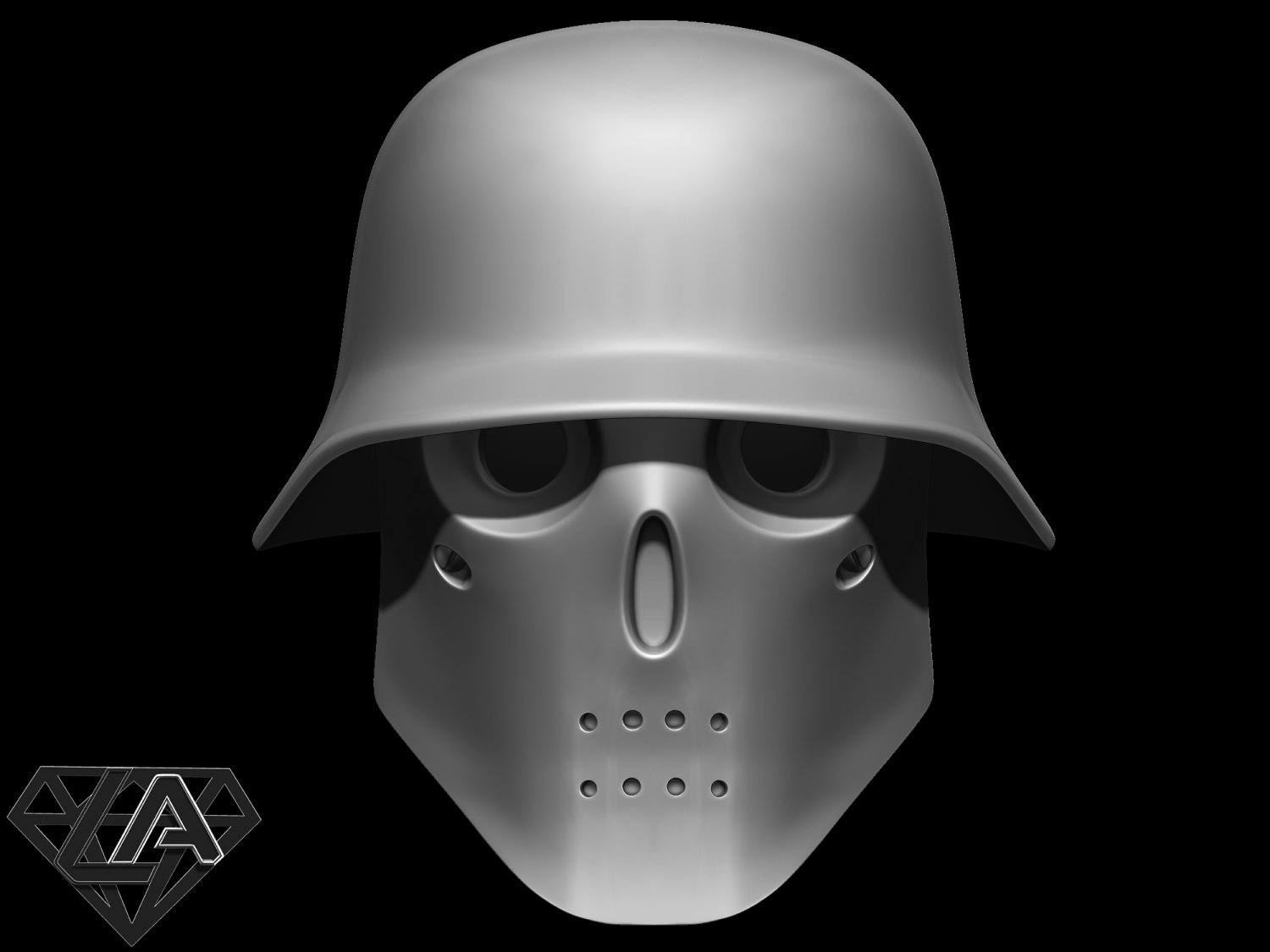 wolfenstein custom helmet 3d print model in game accessories 3dexport mask airsoft cosplay warrior toy armor armour knight 3D print model - Mito3D