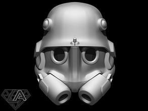 wolfenstein infantry 46 custom helmet 3d print model in game accessories 3dexport mask airsoft cosplay armor armour toy warrior knight invader 3d print model - Mito3D