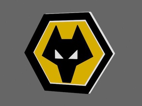 wolverhampton wonderer english epl club football logo badge shield 3d print model - Mito3D