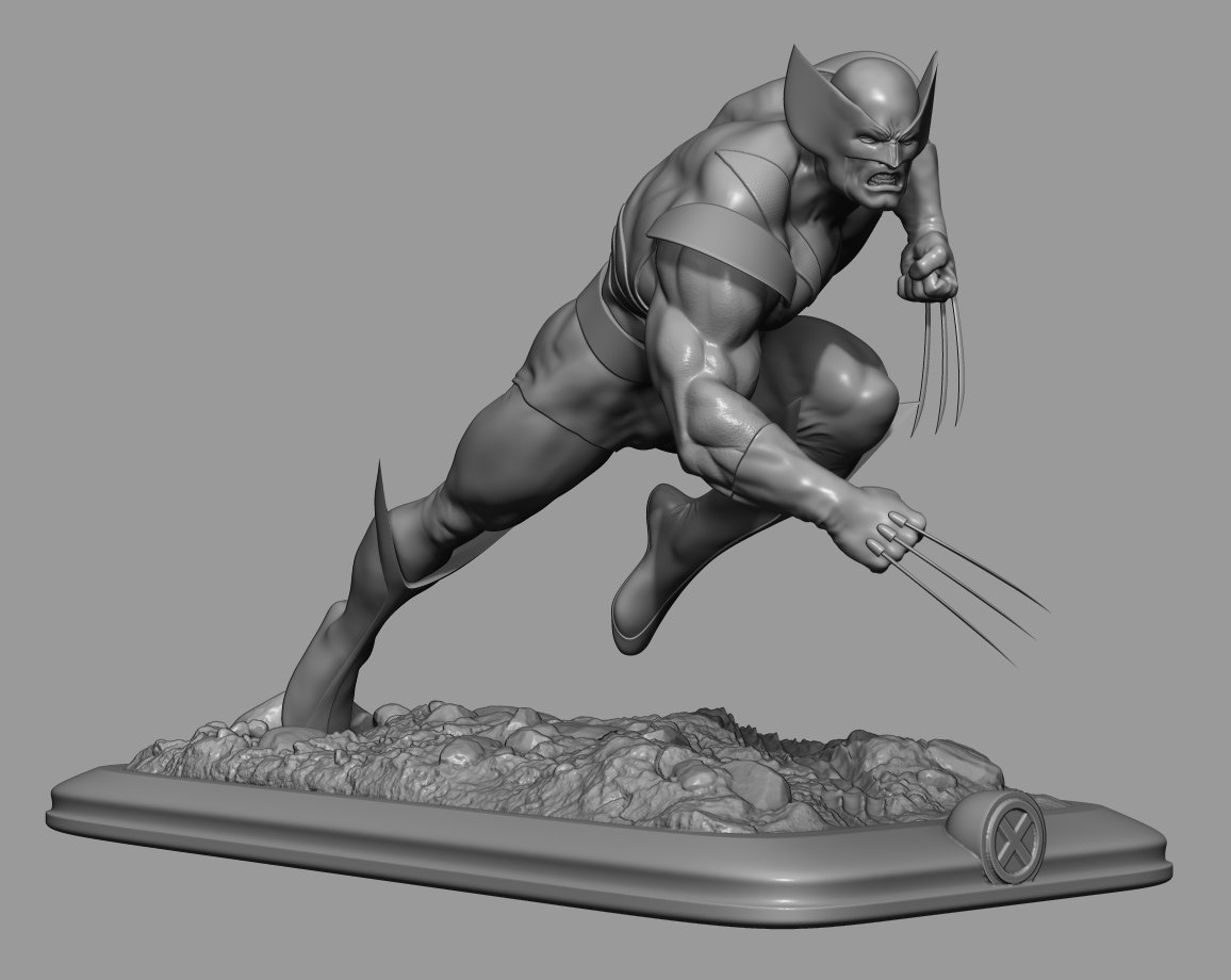 wolverine 3d print model in figurines 3dexport logan xmen marvel avengers vengadores comic jimlee mutante mutant 3D print model - Mito3D