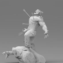 vielfraß statue 3d drucken modell figuren 3dexport logan wunder comics xmen zahl büste filmx 3d print model - Mito3D