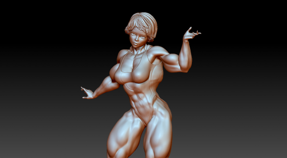 Frau weiblich Mädchen Schwarzenegger Zahl Bodybuilding Muskel Fitnessstudio Fitness Sport passen Muskeln Bodybuilder Miniaturen starker klassisch arnoldclassic Skulptur Bildhauerei 3d print model - Mito3D