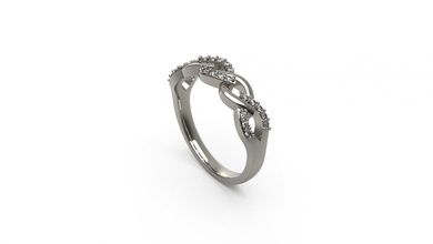 mujer banda anillo 112 oro joya joyería plata imprimible diamante Moda Boda solitario zafiro rubí amor 3d print model - Mito3D