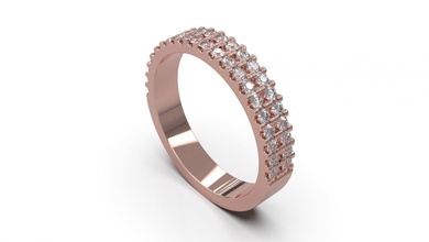 mujer banda anillo 12 oro joya joyería plata imprimible diamante Moda Boda solitario zafiro rubí amor 3d print model - Mito3D