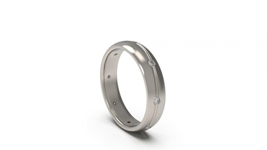 mujer banda anillo 67 oro joya joyería plata imprimible diamante Moda Boda solitario zafiro rubí amor 3d print model - Mito3D