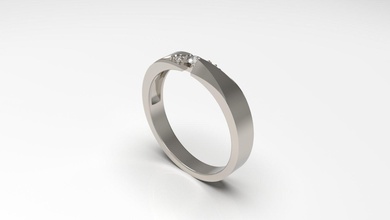 mujer banda anillo 70 3d impresión modelo in anillos 3dexport oro joya joyería plata imprimible diamante moda boda solitario zafiro rubí amor 3d print model - Mito3D