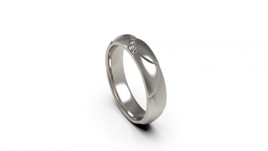 femme bande bague 85 or bijou bijoux argent imprimable diamant mode mariage solitaire saphir rubis l'amour 3d print model - Mito3D