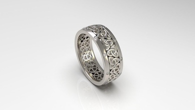 mujer banda anillo 98 oro joya joyería plata imprimible diamante Moda Boda solitario zafiro rubí amor 3d print model - Mito3D