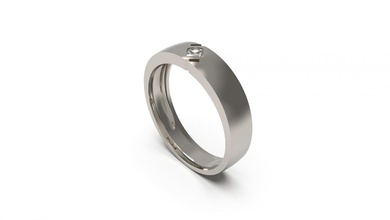 mujer banda Boda anillo 65 oro joya joyería plata imprimible diamante Moda solitario zafiro rubí amor 3d print model - Mito3D
