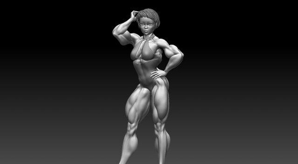 woman body builder female girl schwarzenegger figure bodybuilding muscle gym fitness sport fit muscles bodybuilder miniatures man strongman classic arnoldclassic sculpture sculpt 3d print model - Mito3D