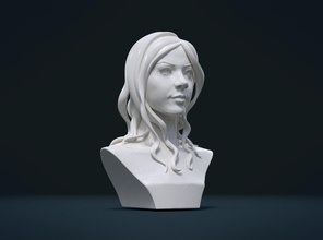 donna testa di taglio capelli umana il busto ragazza moda bellezza manichino 3d print model - Mito3D