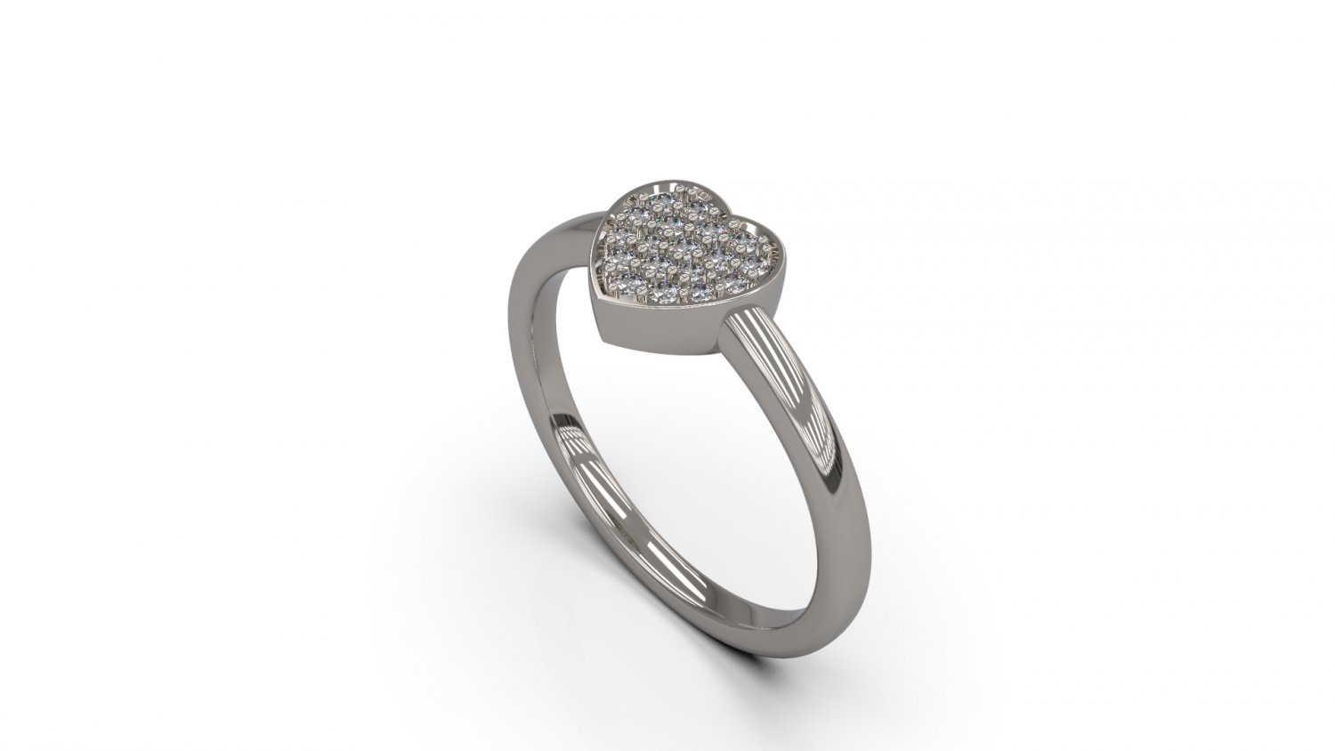 frau herz solitär ring 91 3d drucken modell ringe 3dexport gold juwel schmuck silber druckbar diamant mode hochzeit saphir rubin liebe 3D print model - Mito3D