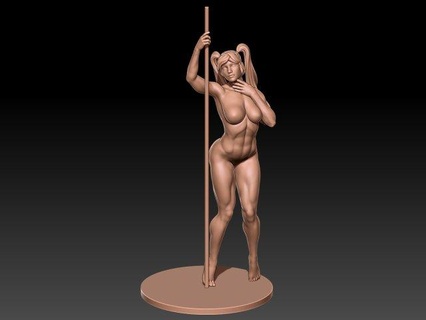 woman pole dance pose 3d print model - Mito3D