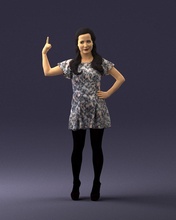 woman pose 0193 3d print ready scan model polygon 3dprint human male realistic posed character people miniatures man child style success outfit fashion 3d print model - Mito3D